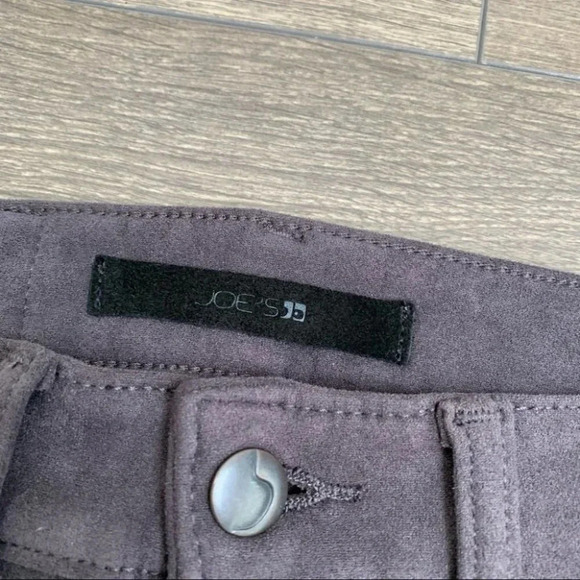 Revolve Joe’s Jeans Suede Pants Flawless Icon Skinny Ankle Stretch Grey - Picture 11 of 16